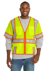 CornerStone® ANSI 107 Class 3 Surveyor Mesh Zippered Two-Tone Short Sleeve Vest