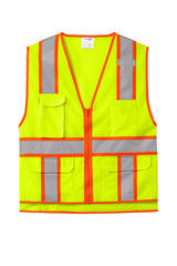 CornerStone® ANSI 107 Class 2 Surveyor Zippered Two-Tone Vest